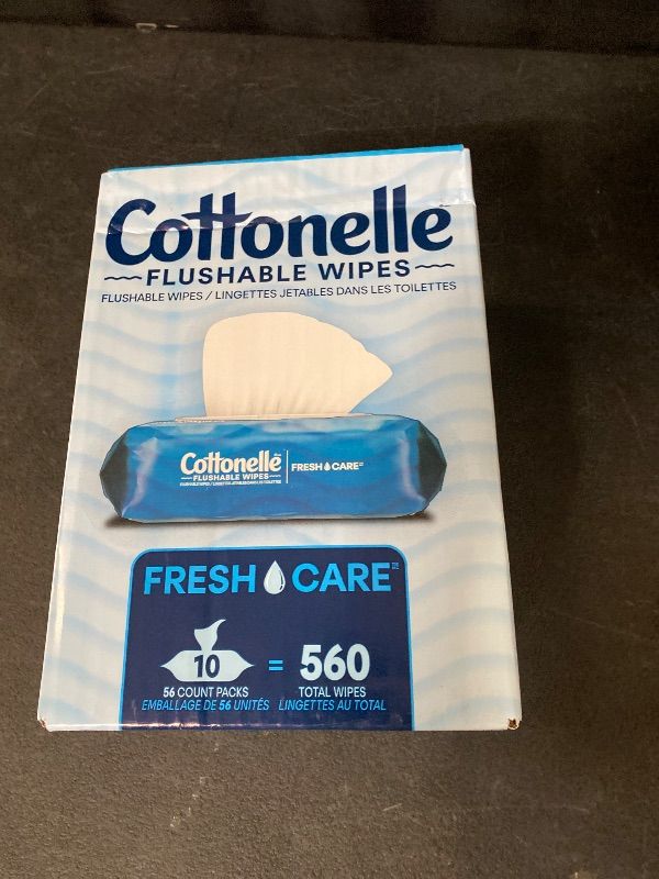Photo 1 of Cottonelle Freshfeel Flushable Wet Wipes - One Box of 560 Wipes (10 Packs of 56 Pieces)
