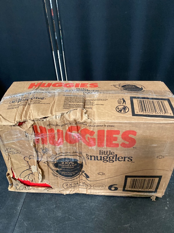 Photo 1 of Huggies Size 6 Diapers, Little Snugglers Baby Diapers, Size 6 (35+ lbs), 108 Count (2 Packs of 54), Packaging May Vary