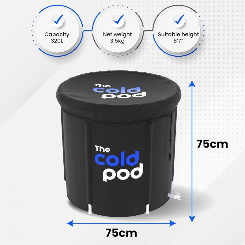 Photo 1 of Ice Bath Tub for Athletes with Cover: 85 Gallons Cold Plunge Tub for Recovery, Multiple Layered Portable Ice Bath Plunge Pool by The Cold Pod