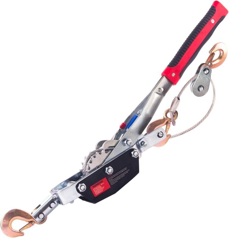 Photo 1 of Come Along Winch,5 Ton Capacity with 11.5FT Steel Cable,Heavy Duty Come Along Tool with Dual Gears,3 Hooks,Hand Winch Tool for Road Vehicle Recovery and Pulling Tree,Fence Stretcher,Frame