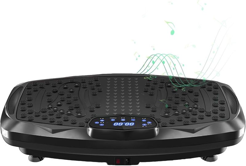 Photo 1 of Vibration Plate Exercise Machine Whole Body Workout Vibration Fitness Platform for Home Fitness & Weight Loss + BT + Remote, 99 Levels