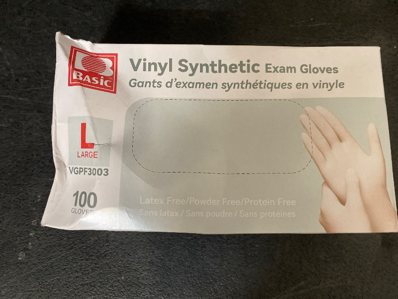 Photo 1 of Jointown Medical Clear Vinyl Exam Gloves - Latex-Free & Powder-Free - VGPF3003 (Case of 1000,Clear), Large