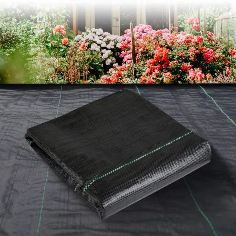 Photo 1 of 3ftx50ft  Barrier Landscape Fabric Heavy Duty Weed Block Gardening Ground Cover Mat, Weed Control Garden Cloth Woven Geotextile Fabric for Underlayment Commercial Driveway Fabric