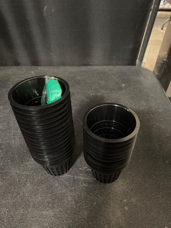 Photo 1 of GROWNEER Net Pots 25 Pcs 3 Inch Garden Slotted Mesh Net Cups, Heavy Duty Hydroponic Supplies with 50Pcs Plant Labels, Planting Grow Basket for Indoor Outdoor Aquaponics Growing Bucket