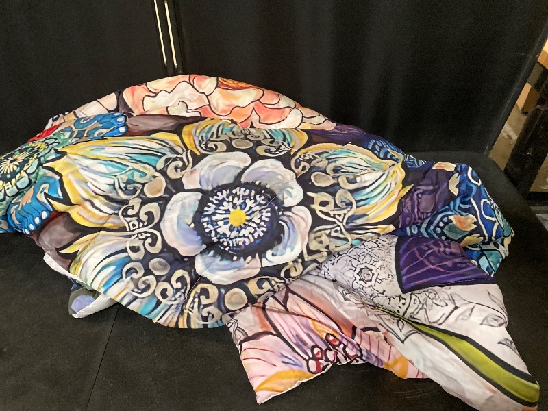 Photo 1 of Neasow Floral Fleece Throw Blanket, Vibrant Color Boho Flowers Blossom Cozy Decor Throws for Sofa Bed