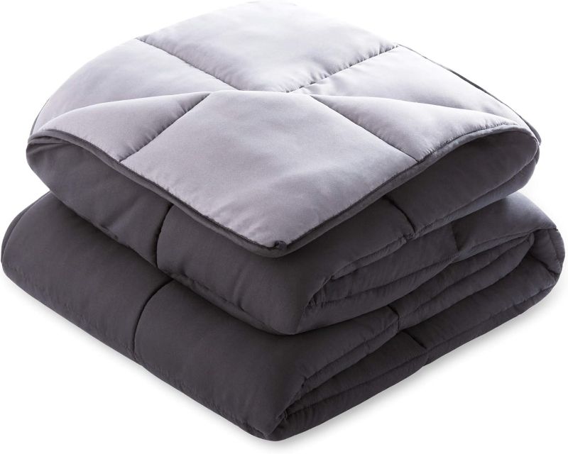 Photo 1 of Linenspa Comforter Duvet Insert Full Black/Graphite Down Alternative All Season Microfiber-Full Size - Box Stitched