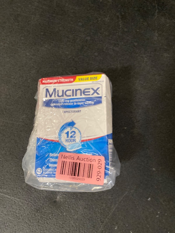 Photo 1 of Mucinex 12 Hour Maximum Strength Extended-Release Tablets, 42 Tablets