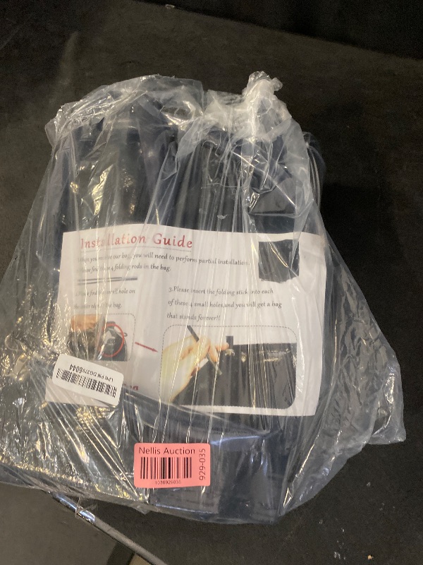 Photo 1 of Large, Black - Reusable Grocery Bag On Wheels, Shopping Trolley, Rolling Tote, Zipper Closure, Lightweight, Carries Up to 66 lb & Fits 5 Grocery Bags, Folds Flat, Unbreakable Handles