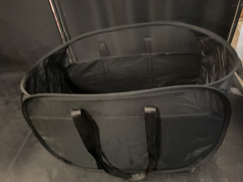 Photo 1 of Collapsible Laundry Baskets, Tear Proof Pop Up Laundry Hamper with Dual Handles, Durable Foldable Laundry Basket, Easy to Carry Laundry Hamper for Home, Laundry Room, Bedroom, Dorm, Travel Black
