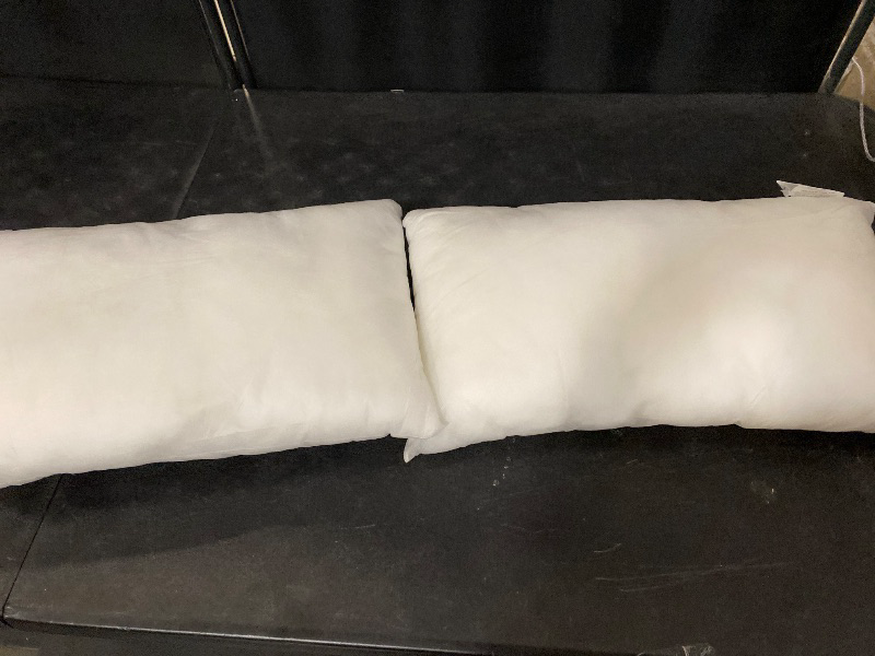 Photo 1 of Trendy Home 12x18 Throw Pillow Insert (Pack of 2, White), Bed and Couch Pillows Stuffer Hypoallergenic, Lumbar Support Decorative Home Outdoor Pillow Filler (Non Woven, 2 Pack)