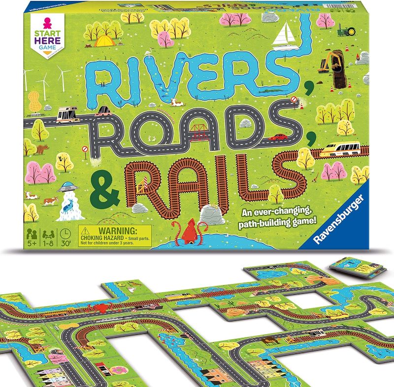 Photo 1 of Ravensburger Rivers, Roads and Rails - Innovative Matching Game for Kids | Encourages Strategic Thinking | Award-Winning Design
