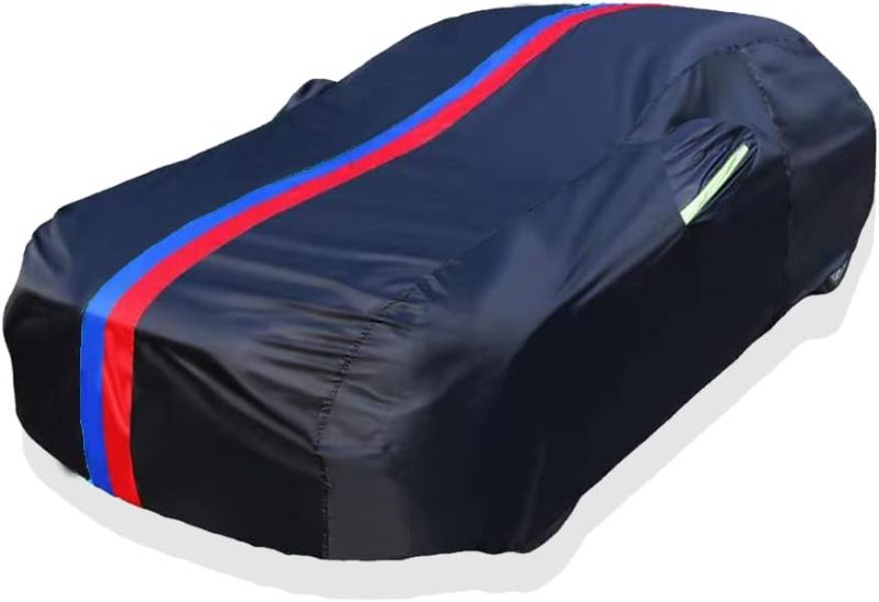 Photo 1 of Sedan or SUV Car Cover Sedan, Upgraded Waterproof All Weather Full Car Cover, Universal Outdoor Indoor All Season Windproof Dustproof Scratch UV Protection (Black)