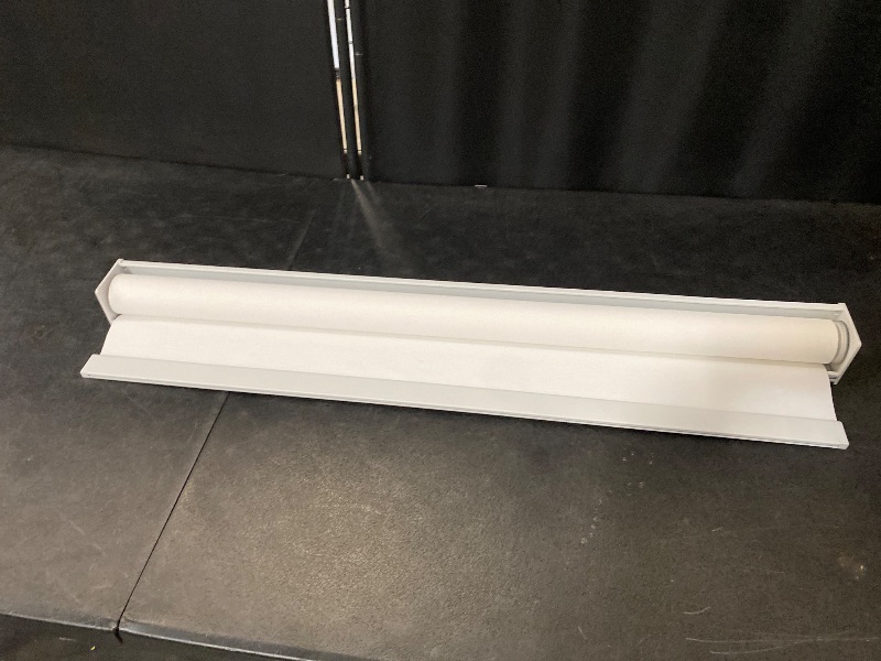 Photo 1 of Cordless Blackout Roller Shades Blinds for Windows Free-Stop,Pull Down Room Darkening with Valance,Thermal Insulated Woven Fabric Window Door Blinds for Home,Office,White 34" W x 72" L