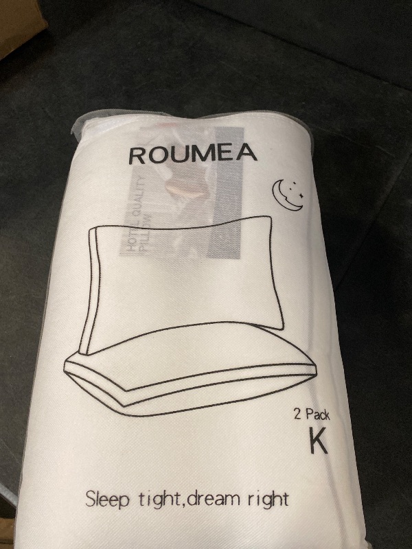 Photo 1 of Pillows King Size Set of 2, Gusseted Bed Pillows for Sleeping 2 Pack, Luxury Hotel Quality, Supportive King Pillow with Soft Down Alternative for Back Stomach Side Sleepers,Machine Washable