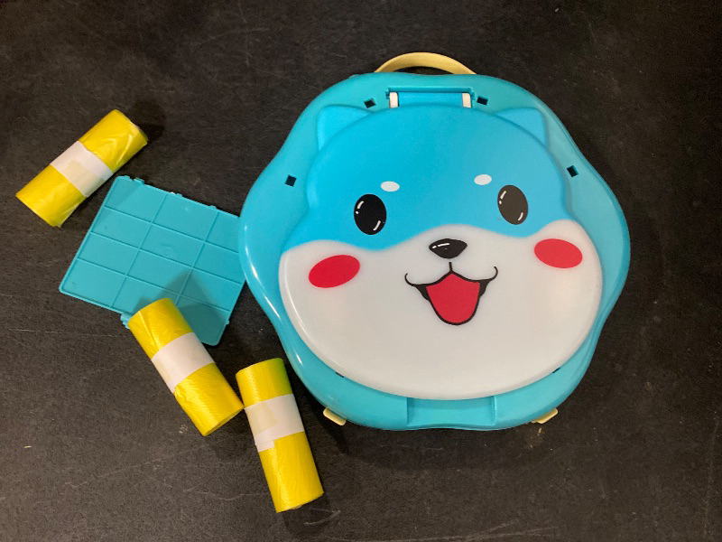Photo 1 of SunnySmile Travel Potty for Toddler,Portable Toilet for Kids?Potty Training Toilet Seat ?Applicable to Travel?Camping, Outdoor, Indoor?With 45 Potty Bags?Cartoon Design, Children Will Like it More