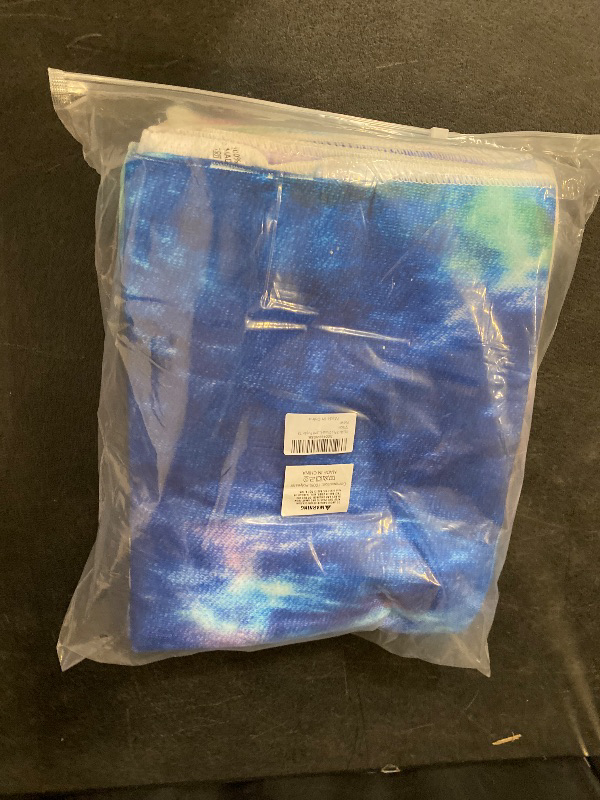 Photo 1 of Lounge Chair Towel Cover, (Pack of 2), Beach Chair Cover with Pockets, Pool Chair Covers for Outdoor Beach Furniture Sun Lounger, No Sliding, 85 X 30 in, Tiedye Blue Purple