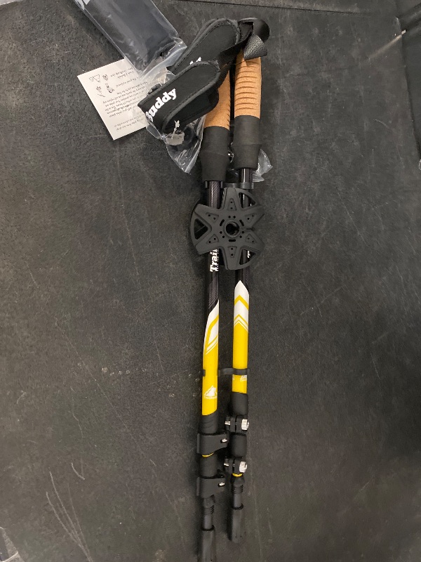 Photo 1 of Cascade Mountain Tech Trekking Poles - Carbon Fiber Walking or Hiking Sticks with Quick Adjustable Locks
