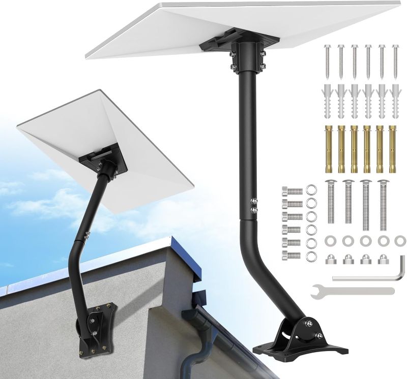 Photo 1 of Starlink Gen 3 Mount, Adjustable Metal Starlink Pole Mounting Kit, ompatible with V3 Starlink Standard Dish,Windproof, Rust-Proof and Corrosion-Resistant,Include Starlink Gen 3 Pipe Adapter