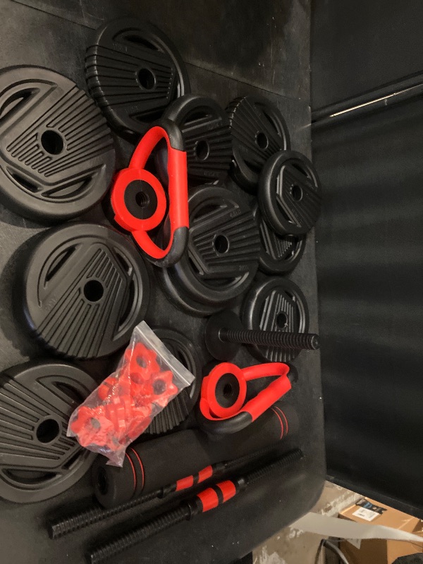 Photo 1 of Adjustable Dumbbells, 10/20/30/45/70/90lbs Free Weight Set with Connector, 4 in1 Dumbbells Set Used as Barbell, Kettlebells, Push up Stand, Fitness Exercises for Home Gym Suitable Men/Women