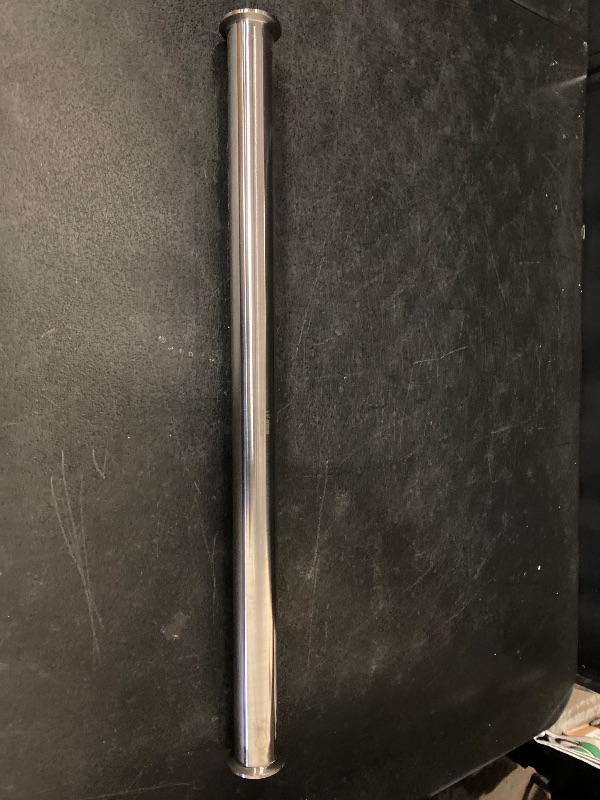 Photo 1 of DERNORD Sanitary Spool Tube with Clamp Ends,Stainless Steel 304 Seamless Round Tubing With 1.5 inch Tri Clamp 50.5MM Ferrule Flange (Tube Length: 24 Inch / 610MM)