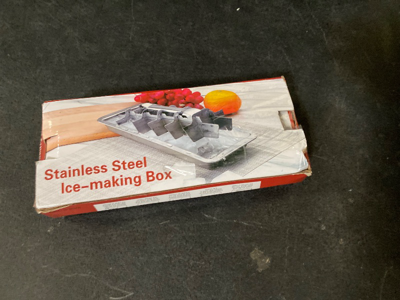Photo 1 of Vintage Inspired Ice Cube Tray | 18/8 Stainless Steel | 18 Slot Ice Cube Tray | Easy Release Handle, 11" | Retro Design for Bars & Kitchens | Levers Remove Cubes | Dishwasher Safe