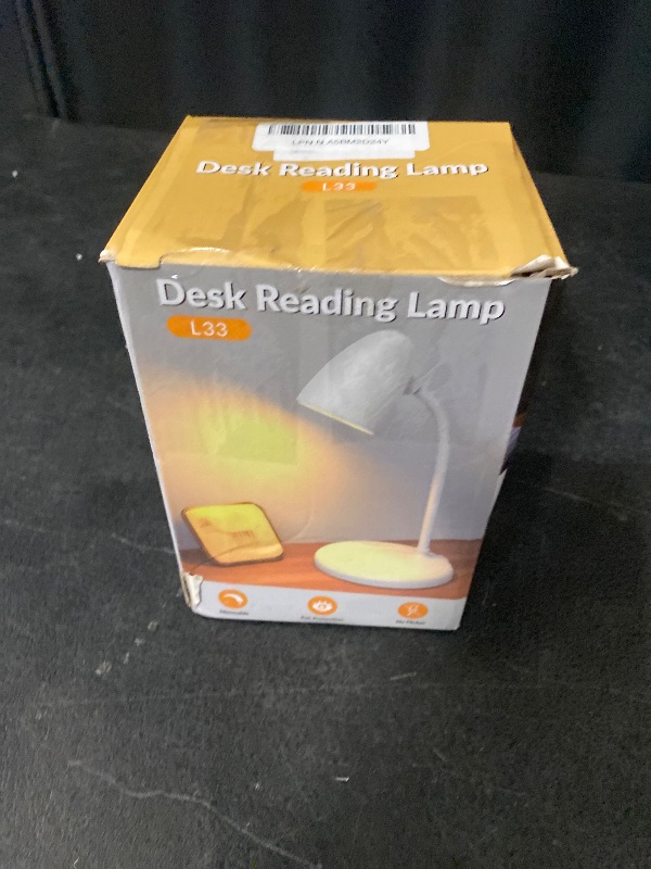Photo 1 of LED Desk Lamp for Home Office,3 Light Colors,Flexible Gooseneck Table Lamp,Dimmable Reading Light for Bedside Small Desk Lamp for College Dorm Room,Bedroom Desk Light,Black