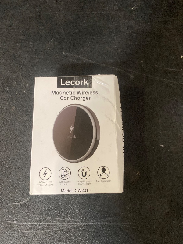Photo 1 of Lecork for Magsafe Car Mount, 15W Magnetic Wireless Charger for iPhone, Magsafe Air Vent Car Holder Charger for iPhone 16 Pro Max/16/15/14 13 12, Samsung S25/S25+/Ultra, RGB LED Design (Purple)