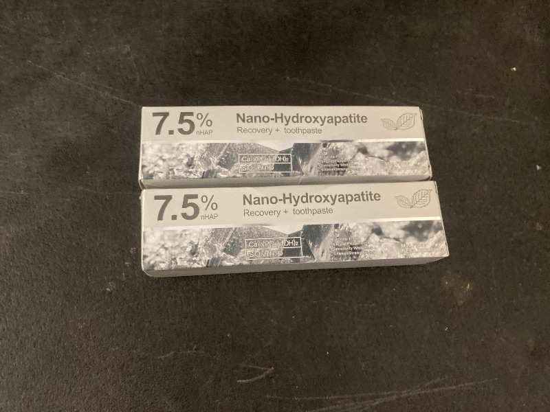 Photo 1 of Hydroxyapatite Toothpaste for Advanced Enamel Protection & Tooth Strengthening, Fluoride-Free Fluoride-Free Formula with Gentle Mint, Fresh Breath, Reduce Tooth Sensitivity 2pcs