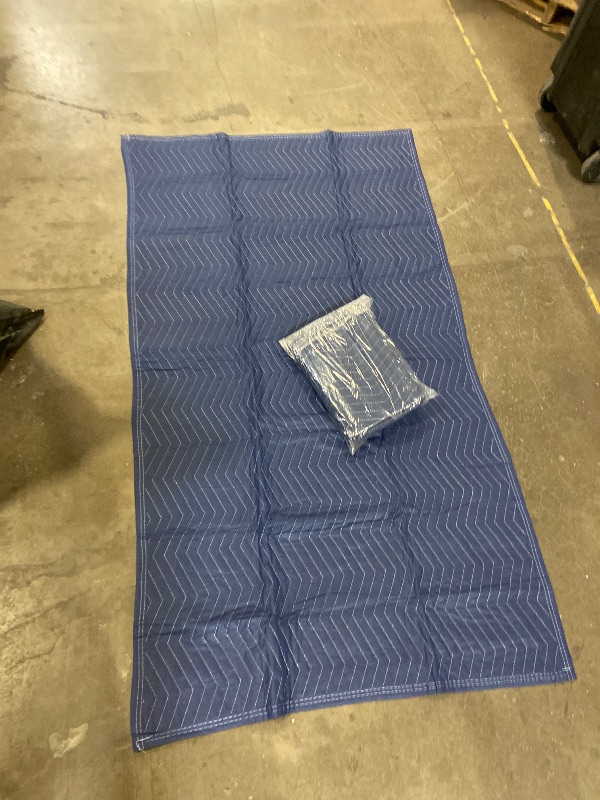 Photo 1 of 2 Pack Moving Blankets 40''x72''Heavy Duty Packing Blankets for Protecting Furniture Moves Storage, Professional Quilted Shipping Furniture Pads Navy (Blue)