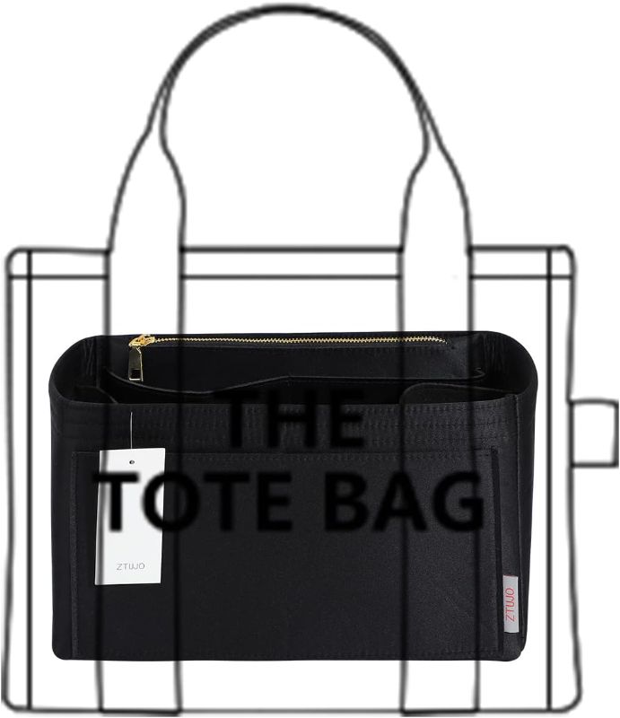 Photo 1 of Purse Organizer Insert For Handbags, Silky Touching Bag Organizer Insert With Bottle Holder, Perfect for Speedy, Neverfull, Tote,ONTHEGO,Artsy,Handbag and More (Medium,Silky Black)