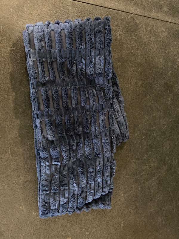 Photo 1 of Fancy Homi Navy Blue Decorative Throw Pillow Covers 14x24 Inch for Living Room Couch Bed Sofa, Soft Corduroy Square Cushion Case 35x60 cm, Rustic Modern Farmhouse Boho Home Decor