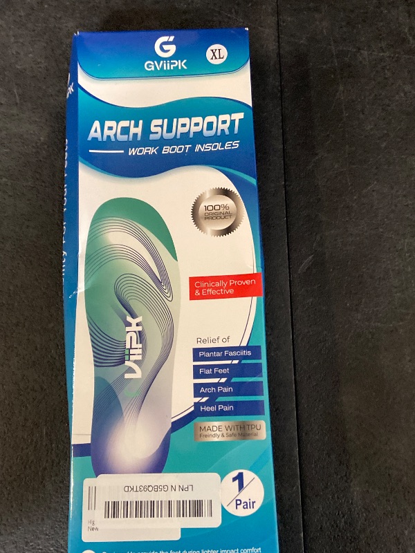 Photo 1 of [ Size  XL ] - TANSTC Plantar Fasciitis Insoles Men Insoles for Men Standing All Day Medium Arch Support Shoe Inserts for Women Flat Feet Pain Relief Orthotics Inserts Shock Absorption Work Boot,XL