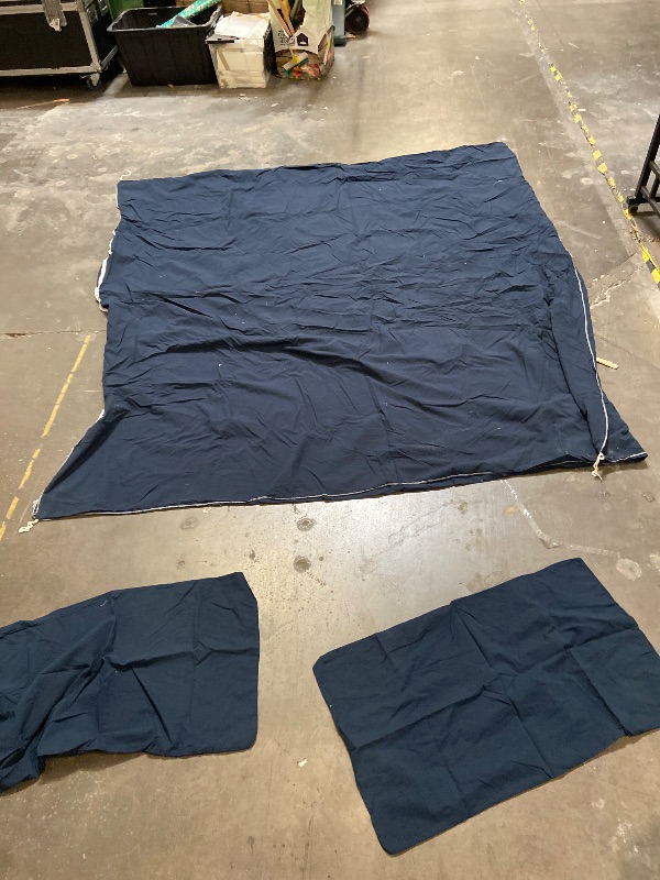 Photo 1 of Ecocott Bedding Navy Blue Fitted Sheet Queen Size - 100% Selected Natural Cotton - Elasticized Deep Pockets, Shrinkage & Fade Resistant - Easy Care