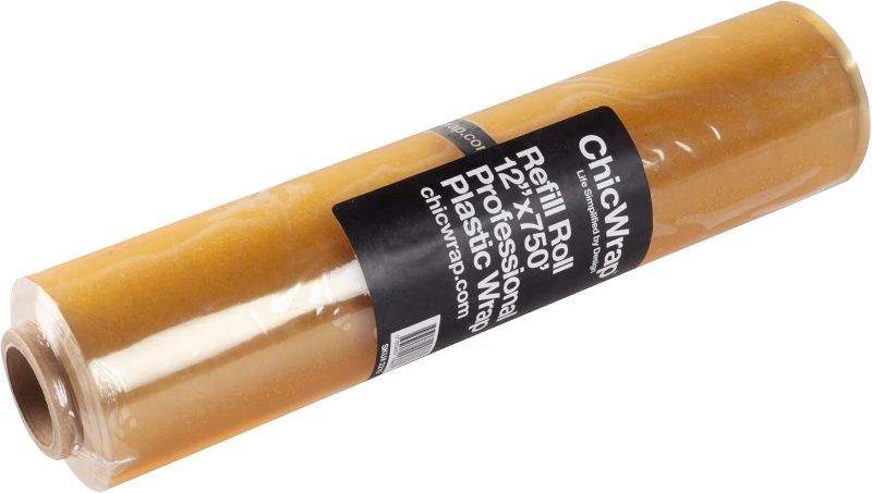 Photo 1 of ChicWrap Professional Grade Plastic Wrap Extra Large Refill Roll - 12 Inch X 750 Feet - For Shiplap Dispenser Only - BPA Free and Kosher Certified - Reduces Waste & Saves Money