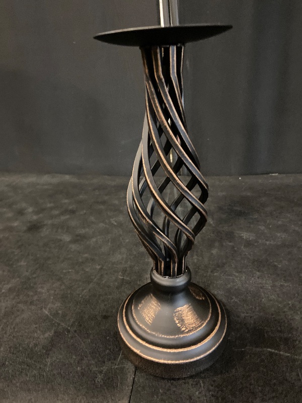 Photo 1 of Candlestick Holders - Candle Holders Decorative LHQOO Metal Vintage Candle Holder with Non-Slip Base, Available for Home Decor, Wedding, Dining, Party, Anniversary (Large Size)