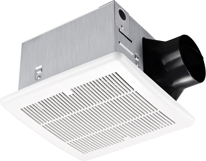 Photo 1 of Bathroom Exhaust Fan 110CFM 1.2Sone, Quiet Bath Fan with Humidity sensor, Energy-Saving Household Ventilation Fan, No Attic access Needed Installation for Ceiling Mounted, White