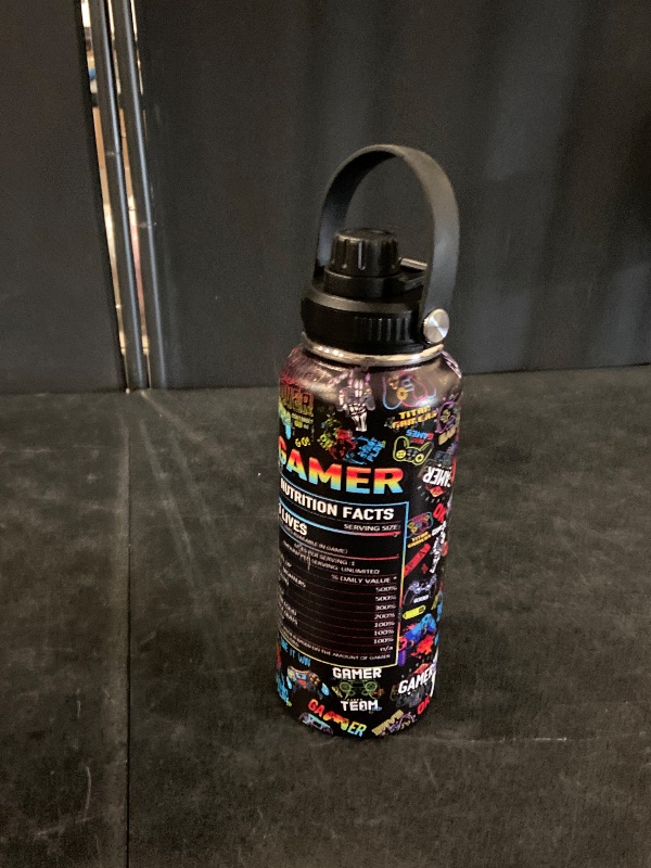 Photo 1 of Gaming Gamer Gifts 32oz Gaming Gamepad Water Bottles, Gamers Gifts for Kids Teen Game Boys Son Adults Gaming Tumbler Presents Gamers Birthday Party Christmas Game Decor Gift Gamer Cup