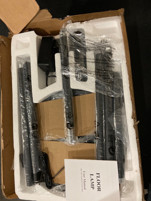 Photo 1 of Floor Lamp, Upgraded 42W 4000LM Super Bright LED Floor Lamp for Living Room Bedroom, Dimmable Standing Reading Floor Lamps with Remote & Touch Control