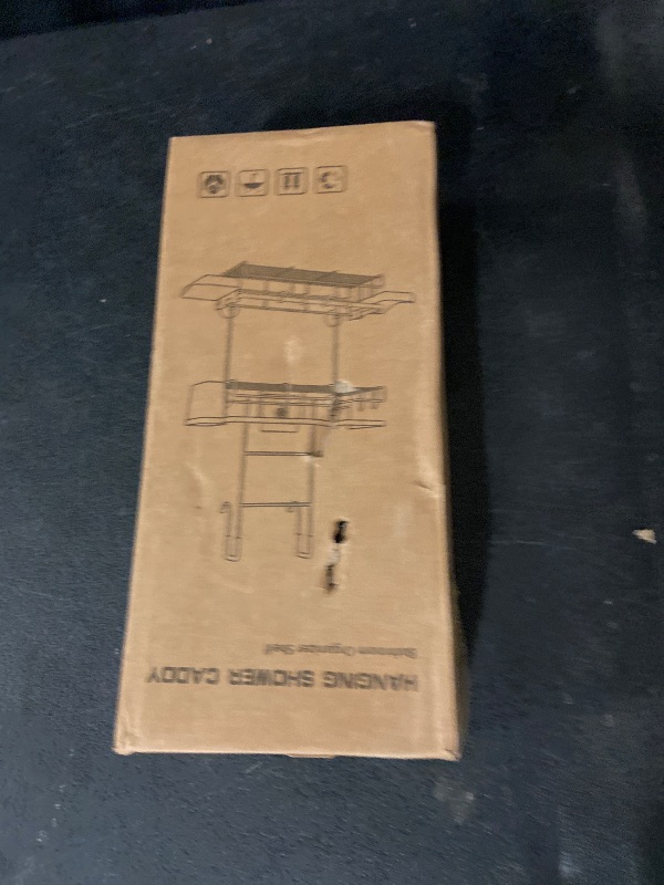 Photo 1 of Premium Stainless Steel Shower Enclosure Non Perforated Bathroom Shelf Shower Rack Sticky Shower Box 5 Pack Black Stainless Steel Bath Organizer Bathroom Storage and Home Decoration