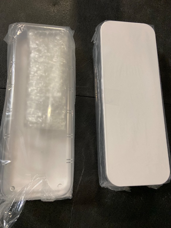 Photo 1 of 2 Pcs Cable Organizer Storage Box with 14 Wire Ties,Desktop Cable Management Box with Lid,Power Cord Organizer for Office,Home,Desk Accessories Storage Stationery Supplies White