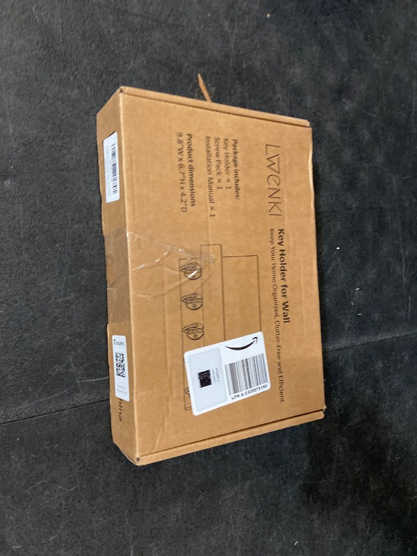 Photo 1 of 9.8”W x 6.7”H x 4.2”D) - Key Holder for Wall, Decorative Key and Mail Holder with Shelf Has Large Hooks for Bags, Coats, Umbrella – Paulownia Wood Key Hanger with Mounting Hardware