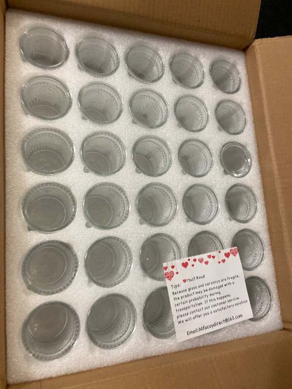 Photo 1 of 30 Pack Clear Glass Votive Candle Holders, Vintage Candle Holder Bulk, Tealight Candle Holders for Table Centerpieces, Home, Bridal Shower, Birthday, Christmas, Thanksgiving Party Table Decor