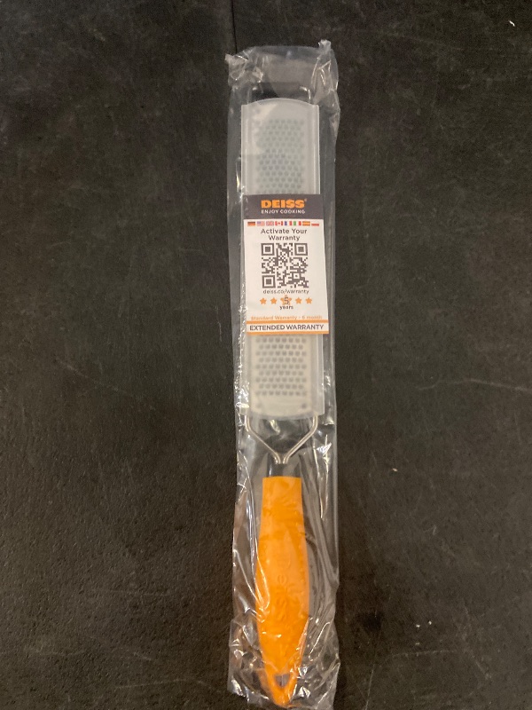 Photo 1 of Deiss PRO Citrus Lemon Zester & Cheese Grater — Parmesan Cheese, Lemon, Ginger, Garlic, Nutmeg, Chocolate, Vegetables, Fruits - Razor-Sharp Stainless Steel Blade + Protect Cover - Dishwasher Safe