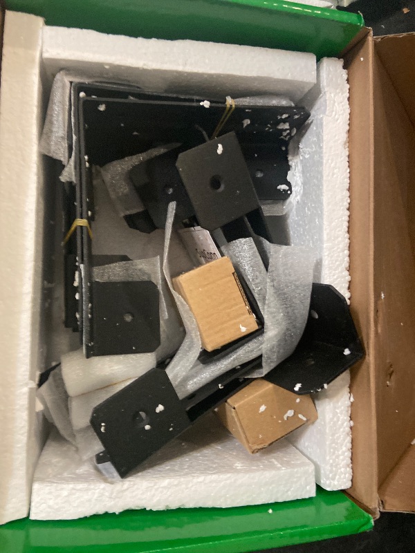 Photo 1 of 8Pcs Workbench Kit SupConn with 96 Screws, Workbench Legs Brackets, 4x4 Heavy Duty Corner Brackets ,Workbench Bracket for Wood Workbenches Tables, Pergola and More,Color Black