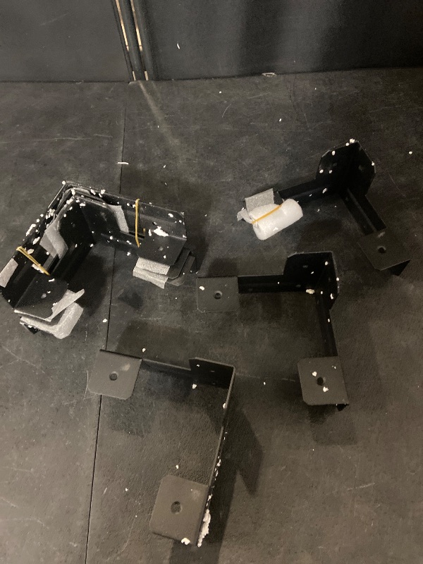 Photo 1 of 8Pcs Workbench Kit SupConn with 96 Screws, Workbench Legs Brackets, 4x4 Heavy Duty Corner Brackets ,Workbench Bracket for Wood Workbenches Tables, Pergola and More,Color Black