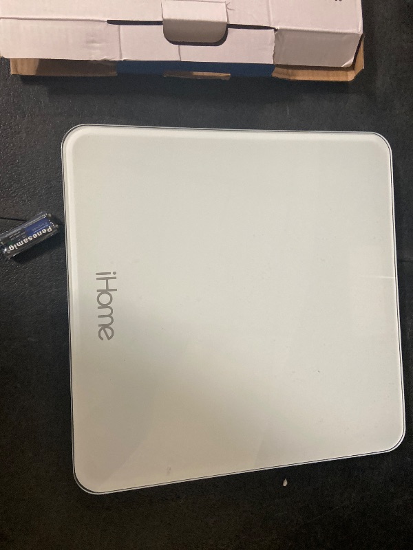 Photo 1 of iHome Digital Scale, Bathroom Scale, Batteries Included, Scale Body Weight, Weight Scale, Digital Scale, Bathroom Scales for Weight, Digital Scales for Body Weight (White)