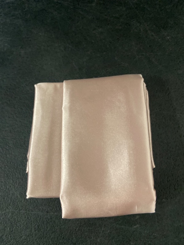 Photo 1 of Kitsch Satin Pillowcase with Zipper for Hair & Skin, Softer Than Silk Pillow Cases Queen, Wrinkle-Free, Smooth and Cooling Satin Pillow Covers, Standard Size 19"x26" - Blush, 2pcs