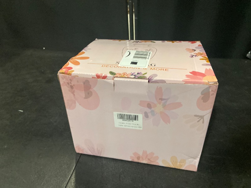 Photo 1 of Ceramic Flower Vase, Vintage Home Decor Vases, Farmhouse Decorative Vases for Table, Shelf Bookshelf, Mantel, Entryway, and Centerpieces