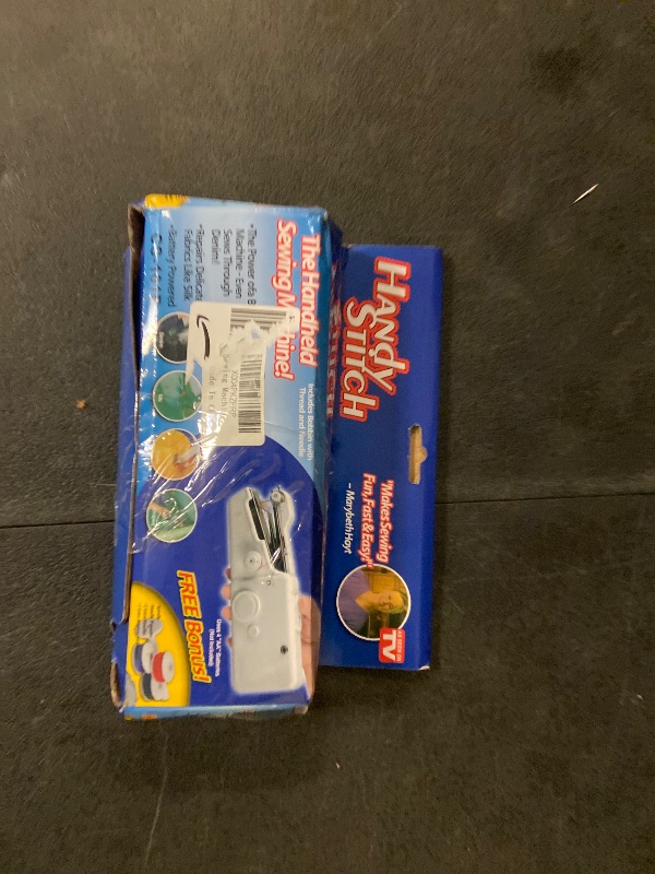 Photo 1 of Handheld Sewing Machine for Beginners, Portable & Easy To Use Battery and USB Operated Quick Stitching Hand Held Sewing Device for DIY Fabrics Clothes Home and Travel (Black,One Size)