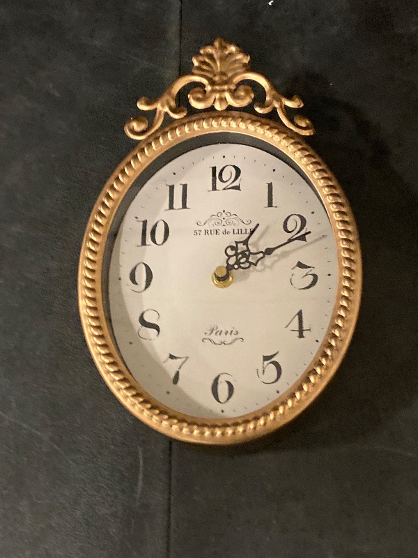 Photo 1 of Abdurey Small French Retro Decorative Wall Clock, Antique Gold Vintage Oval Style,Silent Battery Operated Boho Decor Wall Clocks for Farmhouse,Kitchen,Bedroom,Bathroom(10.4" H x 6.7" W)